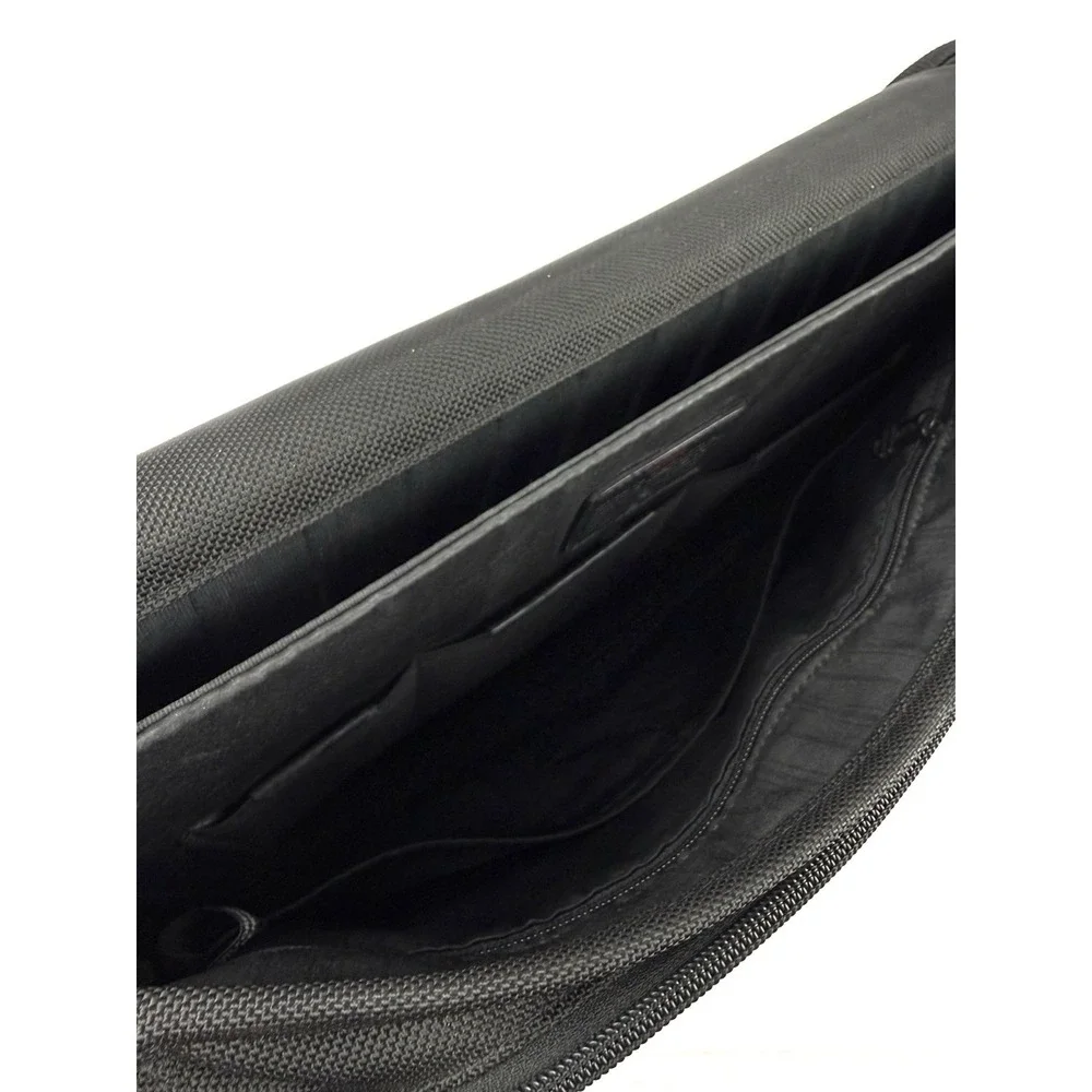 Tumi Alpha Briefcase Slim Black Portfolio Ballistic Nylon Laptop Bag Travel